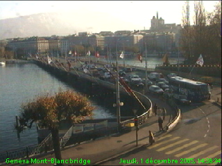 Click image to see animation
of the web cam "Geneva<br>Pont<br>du Mt-Blanc"