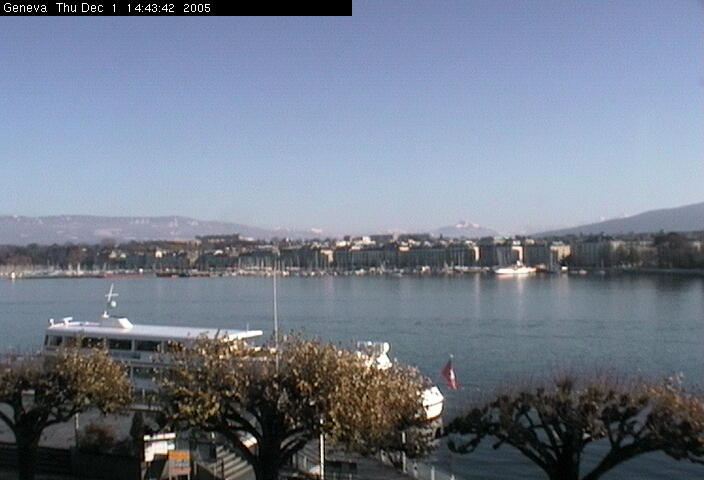 Click image to see animation
of the web cam "Geneva<br>Le Jet d